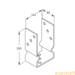 Podstawa słupa PSOZ 140 / 141x150x60x4,0 /