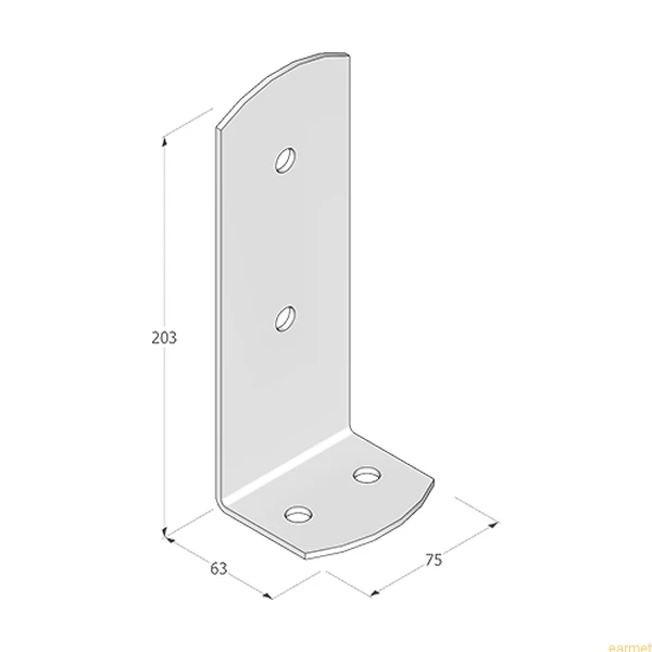 Podstawa słupa PSC 75 / 75x200x3,0 /