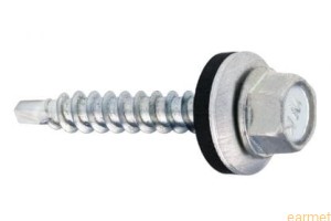 Wkręt farmerski ocynk samowiercący 4,8x35 z EPDM do mocowania blach do podłoża drewnianego / 250 szt.