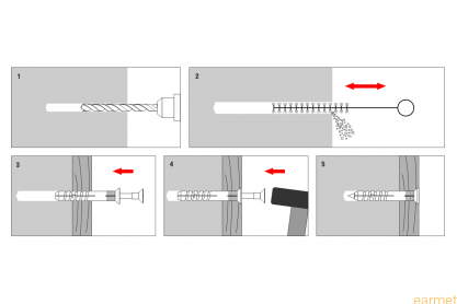 SMN 10*100 / kołki szybkiego montażu nylon / 50szt