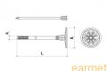 Kołki do styropianu wbijane / LTX / 10x140 / z trzpieniem stalowymz krótką strefą rozpierania / 200szt