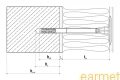 Kołki do styropianu wbijane / LTX / 10x220 / z trzpieniem tworzywowym z krótką strefą rozpierania / 100szt