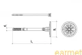 Kołki do styropianu wbijane / LTX / 10x220 / z trzpieniem tworzywowym z krótką strefą rozpierania / 100szt
