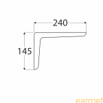 Wspornik z osłoną plastikową WSPP 240 / 240x145x35mm / brązowy / op=2szt