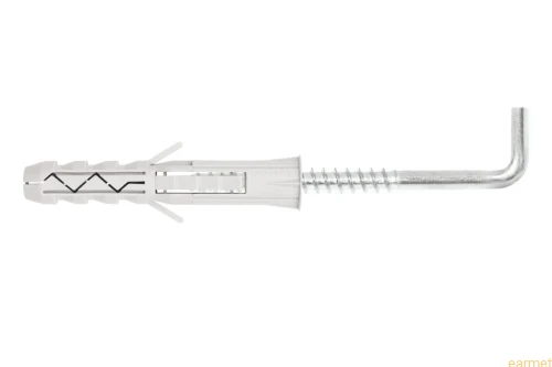 PX 12 / kołek rozporowy do podłoży pełnych z wkrętem z hakiem prostym ściennym 7,5*75 / 100szt