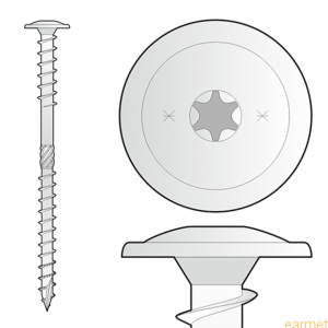 Wkręt do izolacji WKT / 8x280 / łeb talerzowy