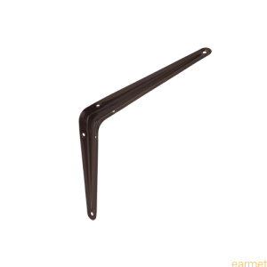 Wspornik półki stalowy WS 200 / 200x150mm / brązowy / 