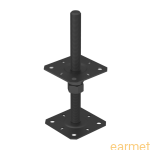 Podstawa słupa PSR 130  / 130x250 / M24 - CZARNY