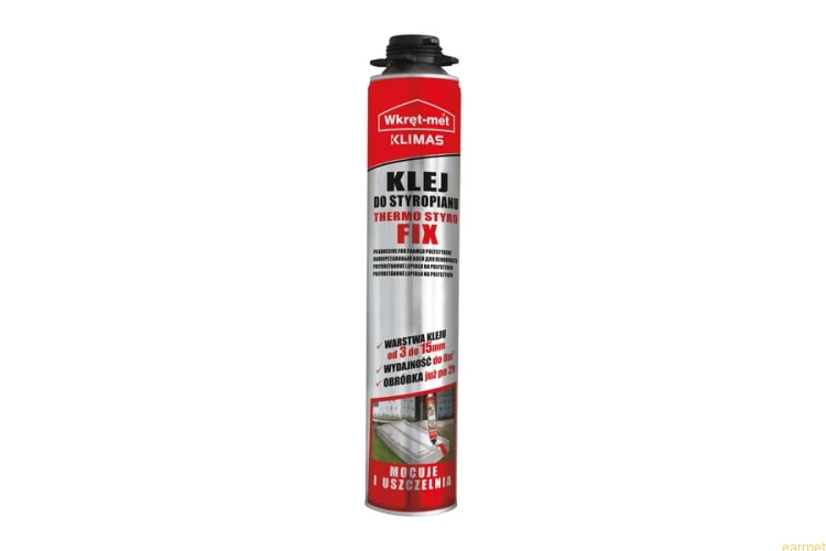 Klej do styropianu i wełny mineralnej poliuretanowy THERMO-STYRO-FIX 750ml