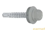 Wkręt samowiercący 4,8x35 RAL9006 z EPDM do mocowania blach do podłoża stalowego / 250 szt