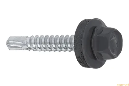 Wkręt samowiercący 4,8x25 RAL 7024 z EPDM do mocowania blach do podłoża stalowego / 250 szt.