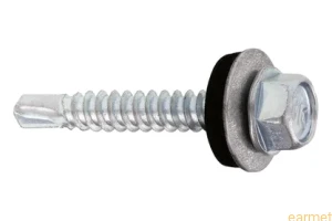 Wkręt farmerski ocynkowany samowiercący 4,8x25 z EPDM do mocowania blach do podłoża stalowego / 250 szt.