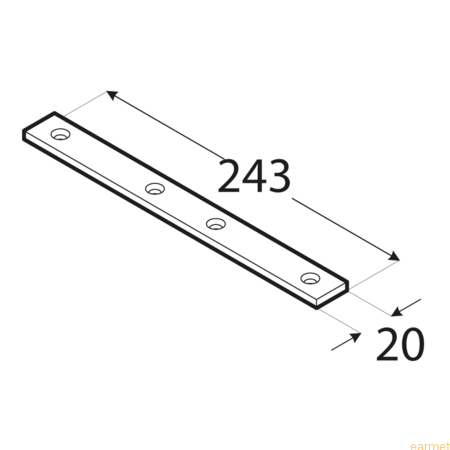 Łącznik wąski LW 6 / 243x20/op= 20 szt.