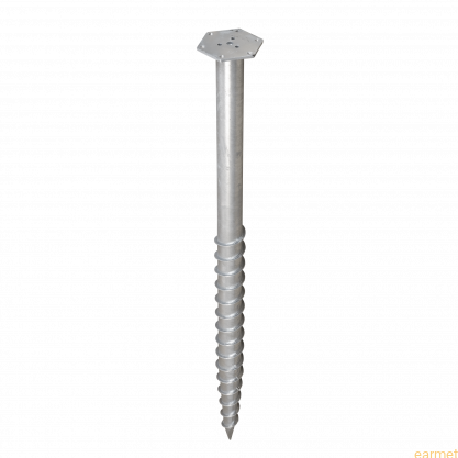 Podstawa słupa wkręcana PWM 76x1600 / 76x1600x3,0 mm / Sześciokątna