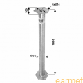 PWB 76x1000 / 185x160x1000x8,0 mm / Przedłużenie podstawy PWM sześciokątna