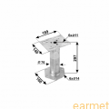 PWC 76x300 / 190x140x300x8,0 mm / Przedłużenie podstawy PWM prostokątna