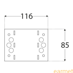 Łącznik ozdobny płaski SDLPA 3 / 156x85x2,5 /