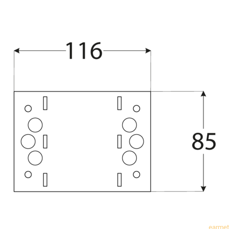 Łącznik ozdobny płaski SDLPA 3 / 156x85x2,5 /