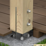 Podstawa słupa PUW 120 / 120x250x8,0 / ZŁOTY