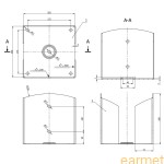 Podstawa słupa PSPW 200 / 202x200x3,0 /