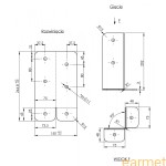 Podstawa słupa PSB 75/ 75x75x200x3,0 /