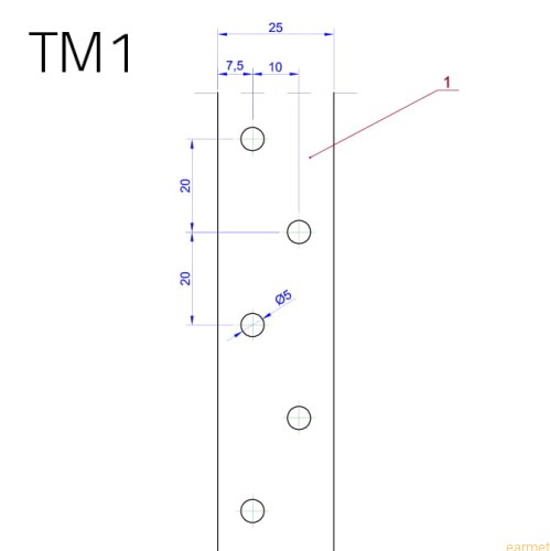 Taśma montażowa TM 1 / 25x1,5 / rol=10 mb.
