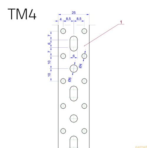 Taśma montażowa TM 4 / 25x1,5 / rol=10 mb