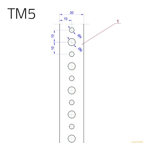 Taśma montażowa TM 5 / 20x0,9 / rol=10 mb.