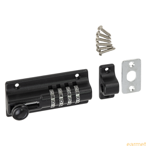 Zasuwka z zamkiem szyfrowym WHS 1 / 123-48*40 / CZARNA