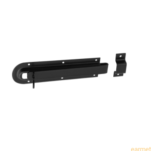 Zasuwka z ryglem płaskim WZD 160 / 140*46*1,0 / malowana na czarno