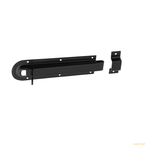 Zasuwka z ryglem płaskim WZD 160 / 140*46*1,0 / malowana na czarno