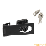 Zamkniecie, zamek na klucz WHK 2 / 120*40 / malowany na czarno
