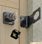 Zamkniecie, zamek na klucz WHK 2 / 120*40 / malowany na czarno