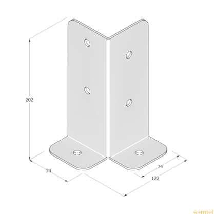 Podstawa słupa PSB 75/ 75x75x200x3,0 /