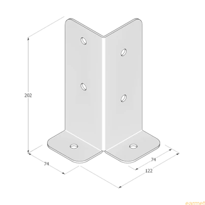Podstawa słupa PSB 75/ 75x75x200x3,0 /