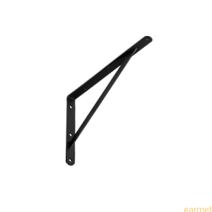 Wspornik wzmacniany WSWP 400 / 400x250x4,0mm / czarny / 