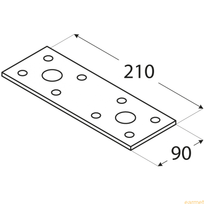 Łącznik płaski LP 6 / 210x90 / op= 20 szt.
