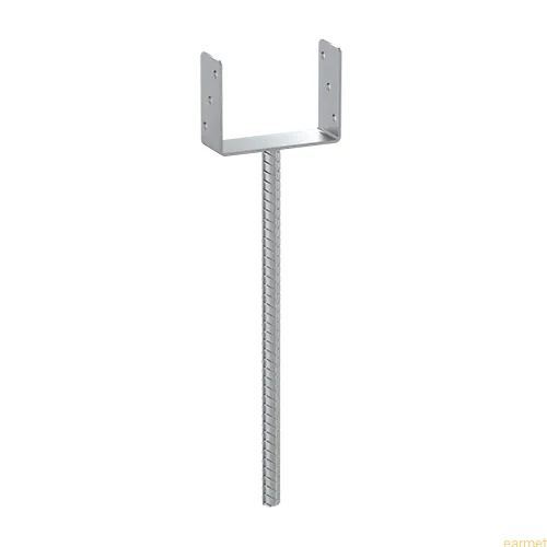 Podstawa słupa PS 160U/500 / 111x264x124 z wydłużonym prętem do wmurowania