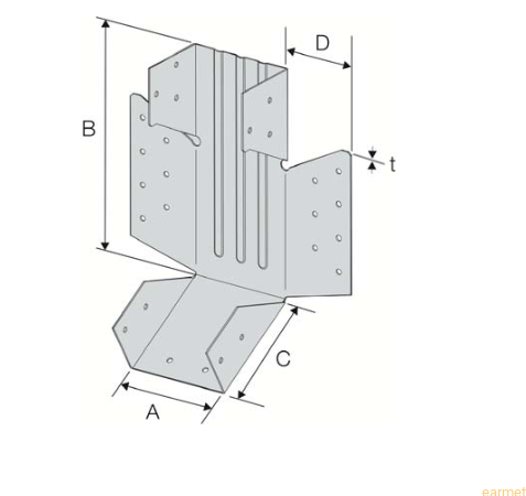 Wieszak belki kalenicowej LSUU 216x45