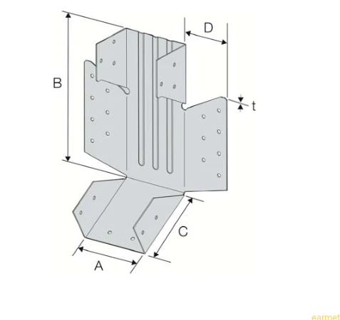 Wieszak belki kalenicowej LSUU 216x45