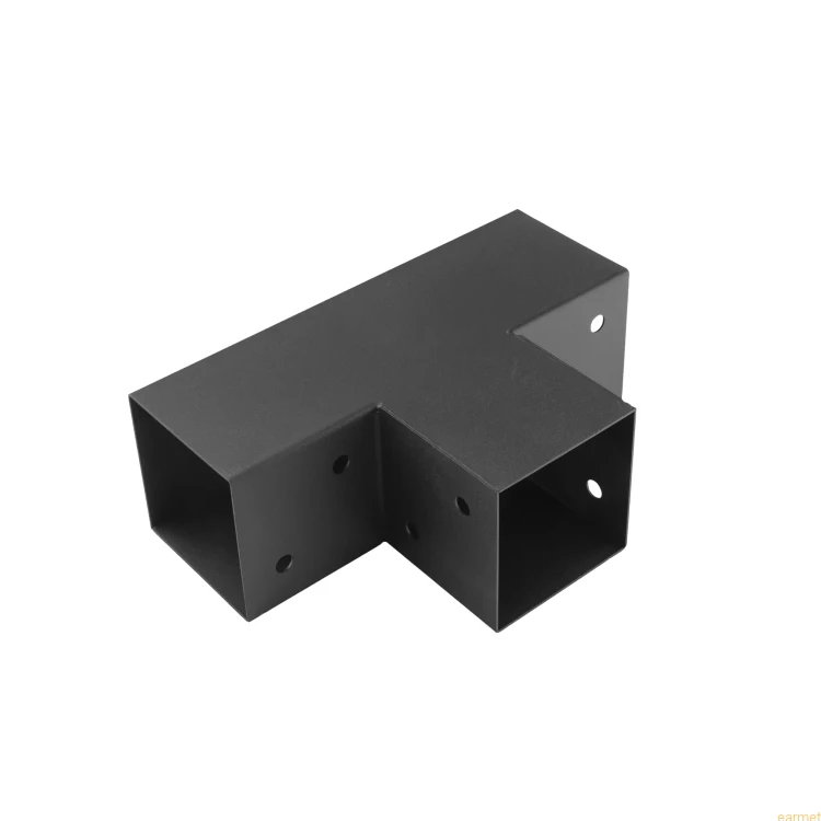 Łącznik belki kwadratowej GPT 90 / 92x185x275x1,5 / czarny