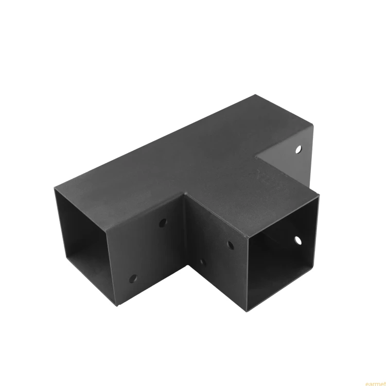 Łącznik belki kwadratowej GPT 100 / 102x206x306x2,0 / czarny