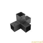 Łącznik belki kwadratowej GPX 70 / 72x165x255x1,5 / czarny
