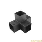 Łącznik belki kwadratowej GPX 90 / 92x185x275x1,5 / czarny