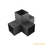 Łącznik belki kwadratowej GPX 100 / 102x206x306x2,0/ czarny