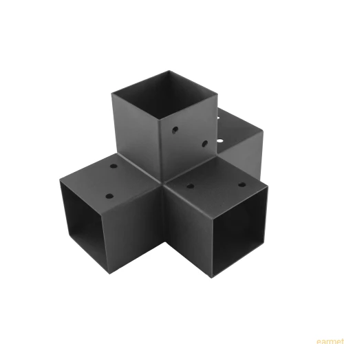 Łącznik belki kwadratowej GPX 100 / 102x206x306x2,0/ czarny