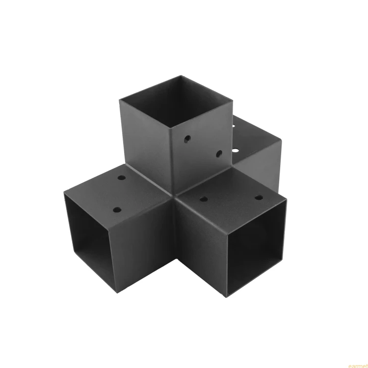 Łącznik belki kwadratowej GPX 100 / 102x206x306x2,0/ czarny