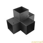 Łącznik belki kwadratowej GPX 120 / 122x266x326x2,0 / czarny