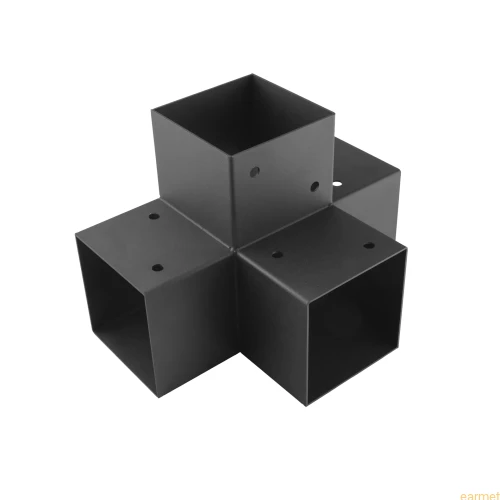 Łącznik belki kwadratowej GPX 120 / 122x266x326x2,0 / czarny