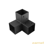 Łącznik belki kwadratowej GPY 90 / 92x185x182x1,5 / czarny